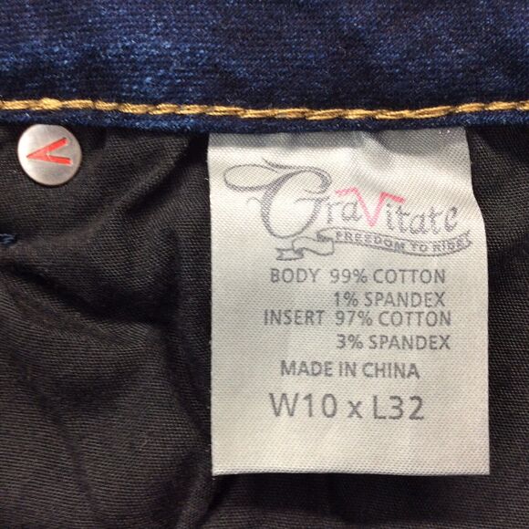 Gravitate Jeans Women’s Size 10X32 Purple Flame Denim Bootcut Motorcycle Festive - Picture 4 of 11